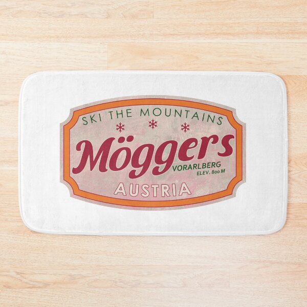 Item preview, Möggers, Austria, Vorarlberg, Ski, textured skiing badge designed and sold by Wanderful-roads.