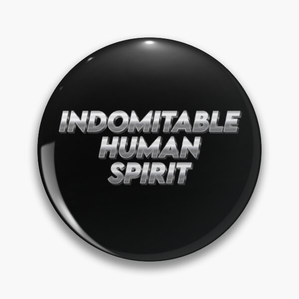 Item preview, Indomitable Human Spirit - Silver Chrome 3D Aesthetic Design designed and sold by ClashShop.