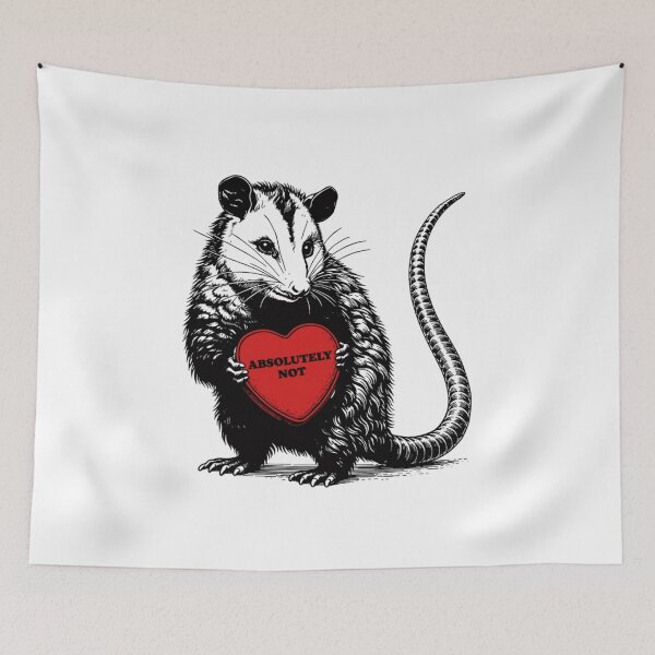 Item preview, Funny Rat Holding Red Heart Absolutely Not Sarcastic Anti Valentine Graphic designed and sold by EricCotanori.