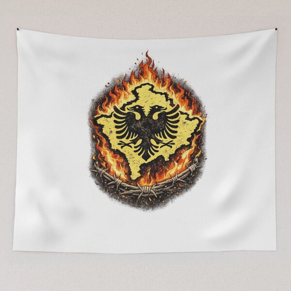 Item preview, Flaming Kosovo Eagle – Albanian National Symbol designed and sold by kimkosovo.