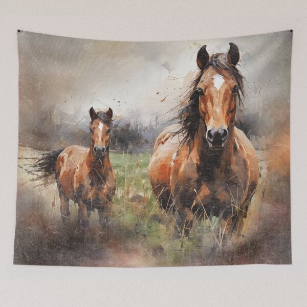Item preview, Persiguiendo el viento – Arte de caballos corriendo designed and sold by TammyHunterArt.