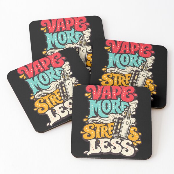 Item preview, Vape More Stress Less – Retro Psychedelic Vape Design designed and sold by House of Taste Vape Designs.