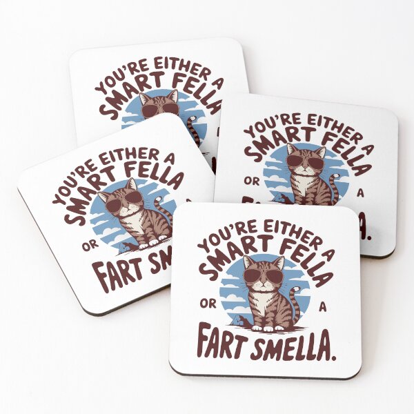 Item preview, Smart Fella or Fart Smella – Funny Cat Wordplay Design designed and sold by TipTop GFX.