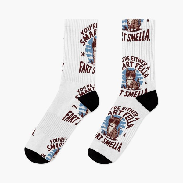 Item preview, Smart Fella or Fart Smella – Funny Cat Wordplay Design designed and sold by TipTop GFX.