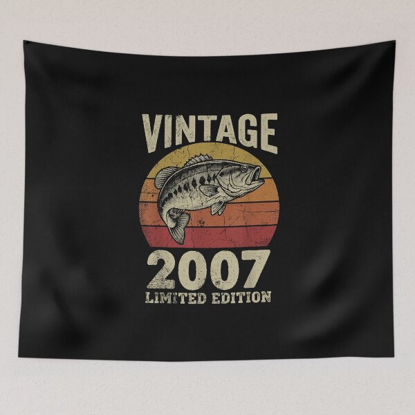 Item preview, Vintage 2007 Limited Edition Bass Fishing 17th Birthday Graphic For Men designed and sold by HarinDonreka.