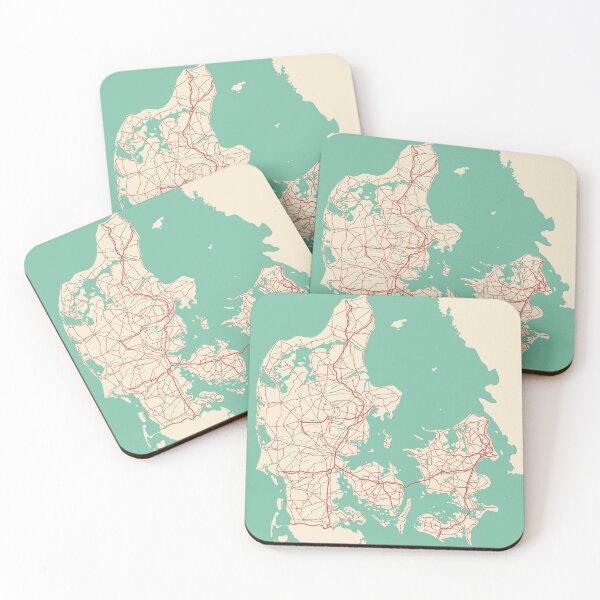 Item preview, Denmark Map Illustration Travel Gift designed and sold by MapsByLeo.