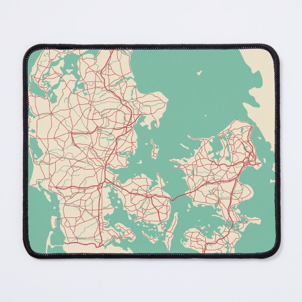 Item preview, Denmark Map Illustration Travel Gift designed and sold by MapsByLeo.