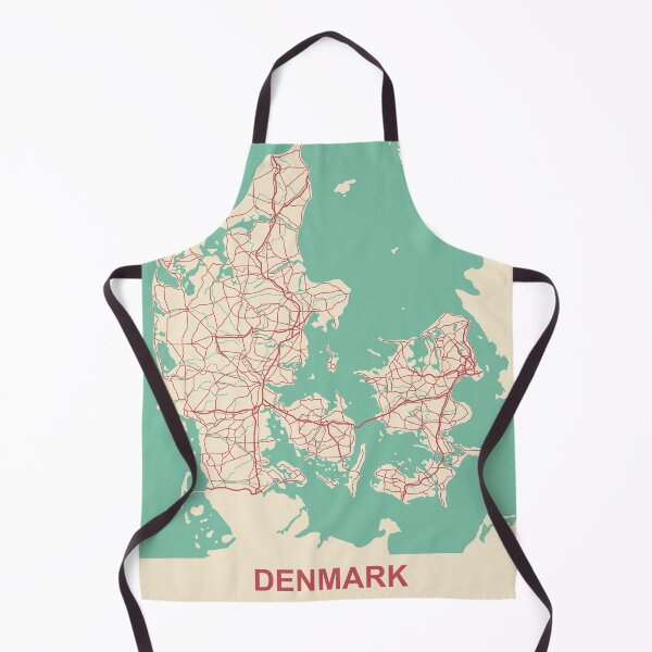 Item preview, Denmark Map Illustration Travel Gift designed and sold by MapsByLeo.
