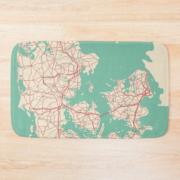 Item preview, Denmark Map Illustration Travel Gift designed and sold by MapsByLeo.