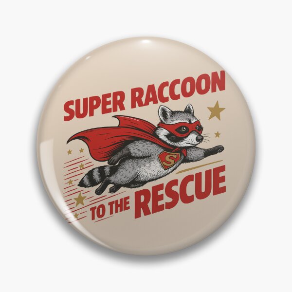 Item preview, Super Raccoon To The Rescue Cartoon Animal designed and sold by NosandEdgy.