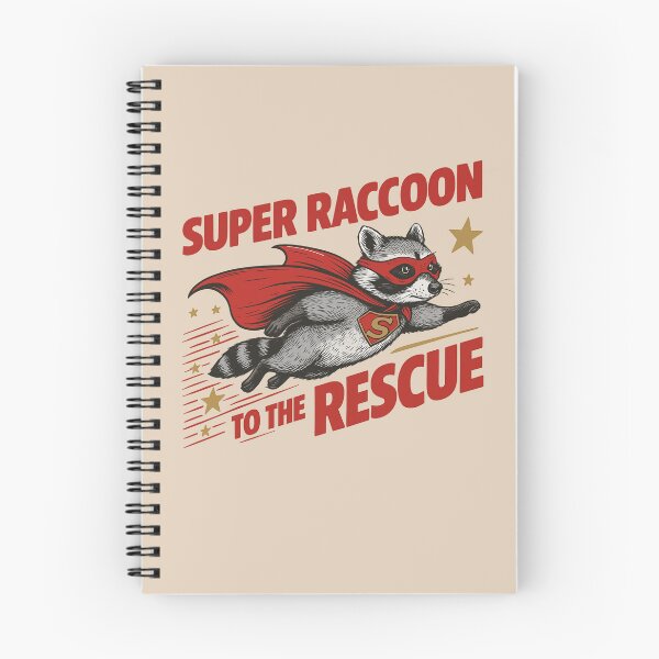 Item preview, Super Raccoon To The Rescue Cartoon Animal designed and sold by NosandEdgy.