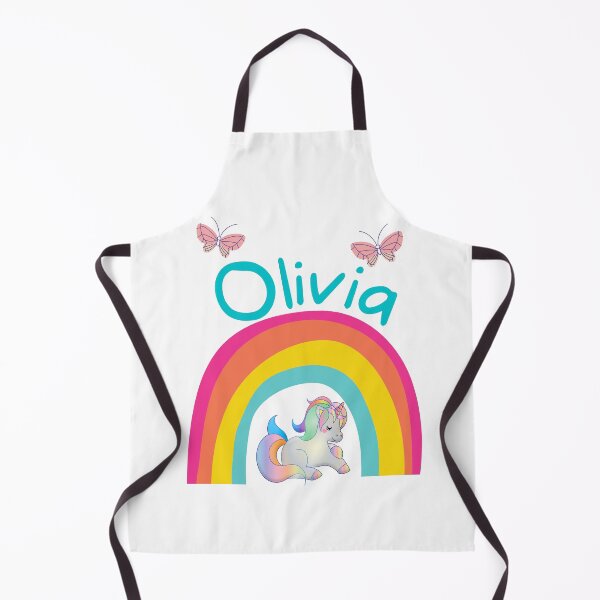 Item preview, Olivia Unicorn Rainbow Shirt – Cute Girls Name Design with Butterflies designed and sold by Jesseika75.