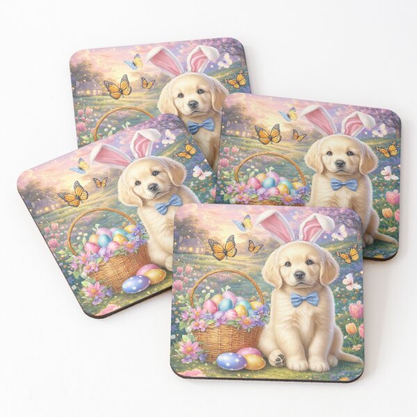 Item preview, Cute Easter Bunny Dog in Magical Spring Garden – Adorable Puppy Fantasy Art for Easter Gifts designed and sold by Dominik1994.