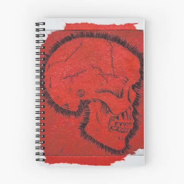 Item preview, Skull with red chine colle designed and sold by Rebecca-Art.