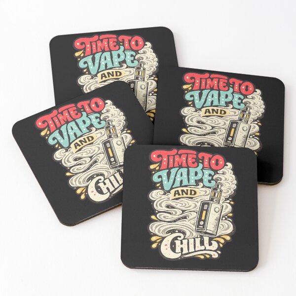 Item preview, Time to Vape and Chill – Retro Psychedelic Vape Design designed and sold by House of Taste Vape Designs.