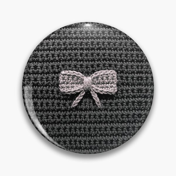 Item preview, Pretty Black Crochet Yarn Bow designed and sold by TackyTime.