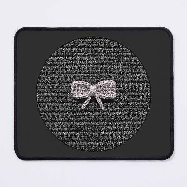 Item preview, Pretty Black Crochet Yarn Bow designed and sold by TackyTime.