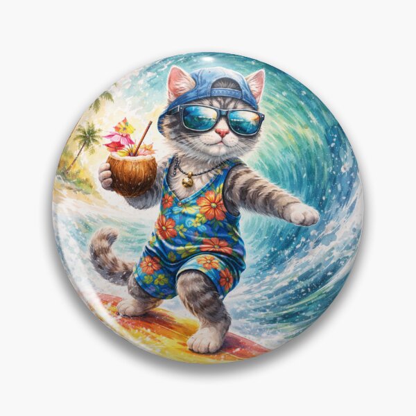 Item preview, SurfCats — Sunlit Wave Rider designed and sold by NebulaCats.