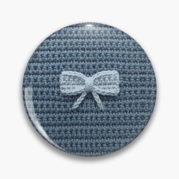 Item preview, Pretty Blue Crochet Yarn Bow designed and sold by TackyTime.
