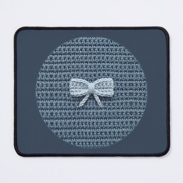 Item preview, Pretty Blue Crochet Yarn Bow designed and sold by TackyTime.