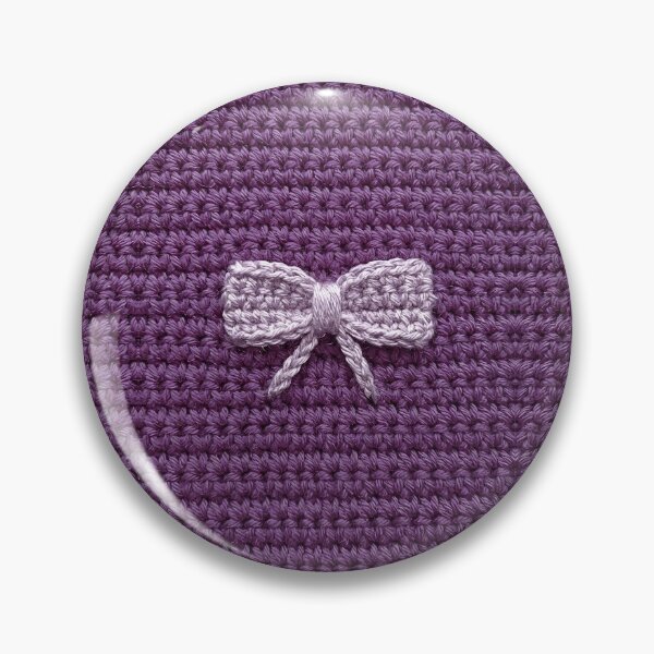 Item preview, Pretty Purple Coquette Crochet Yarn Bow designed and sold by TackyTime.