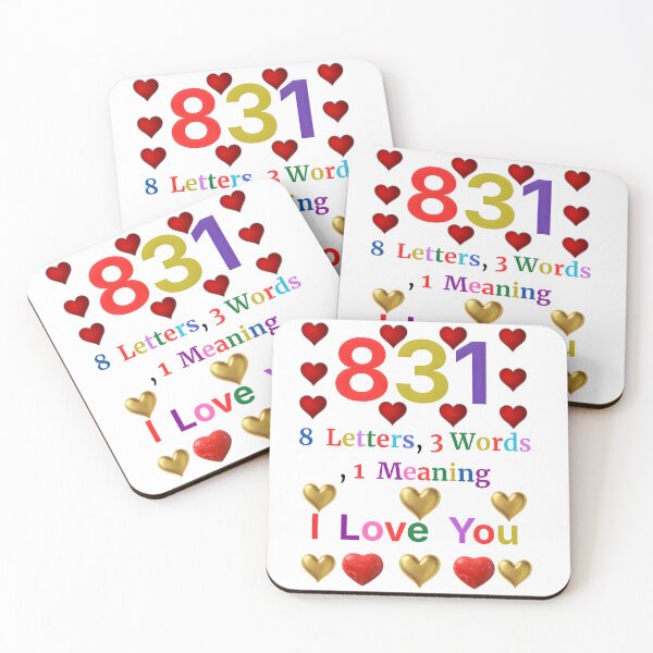 Item preview, 831 . 8 Letters ,3 Words  ,1  Meaning  I  Love  You  Quoted  cute  Love  Gifts designed and sold by Brewgoodness.