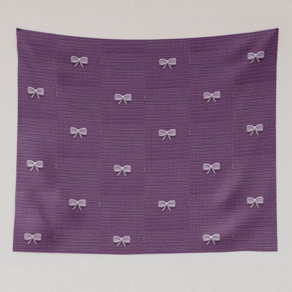 Item preview, Pretty Purple Coquette Crochet Yarn Bow designed and sold by TackyTime.