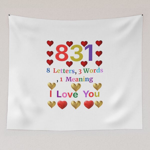Item preview, 831 . 8 Letters ,3 Words  ,1  Meaning  I  Love  You  Quoted  cute  Love  Gifts designed and sold by Brewgoodness.