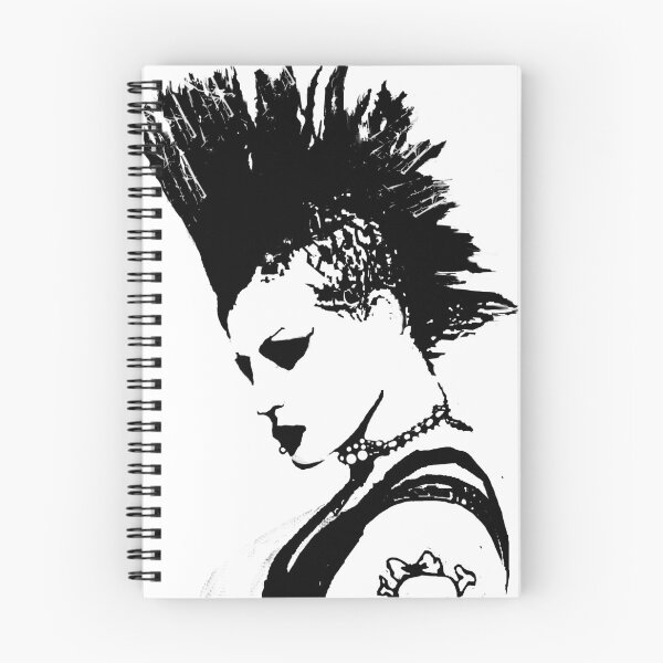 Artikelvorschau, Punkrock-Mohawk – Schwarz-Weiß-Rebellionskunst entworfen und verkauft von FEENNX.