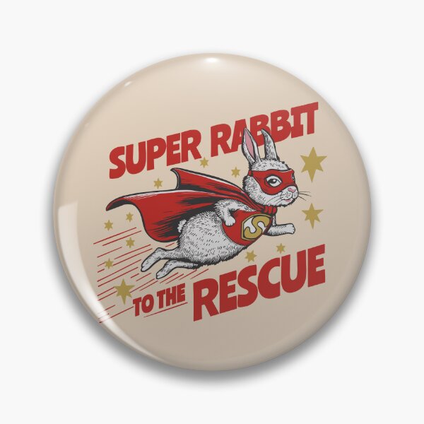 Item preview, Super Rabbit To The Rescue Cartoon Animal designed and sold by NosandEdgy.