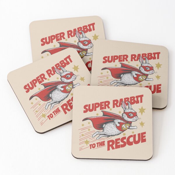 Item preview, Super Rabbit To The Rescue Cartoon Animal designed and sold by NosandEdgy.