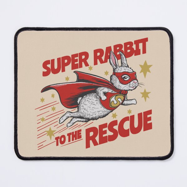 Item preview, Super Rabbit To The Rescue Cartoon Animal designed and sold by NosandEdgy.