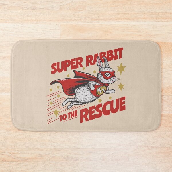 Item preview, Super Rabbit To The Rescue Cartoon Animal designed and sold by NosandEdgy.