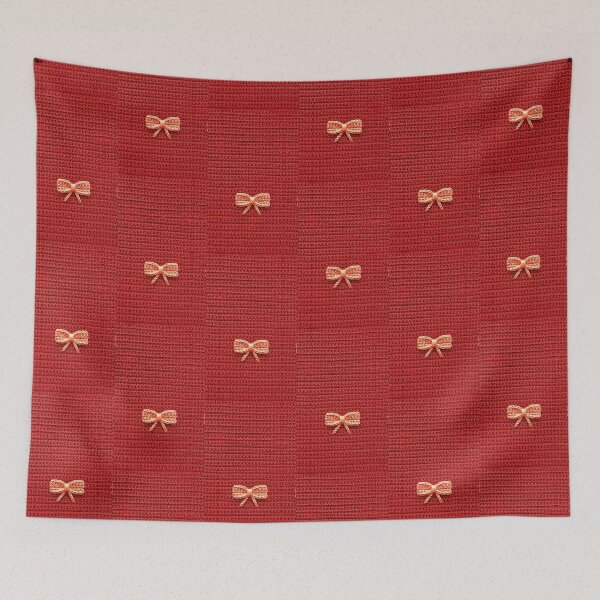Item preview, Pretty Red Coquette Crochet Yarn Bow designed and sold by TackyTime.