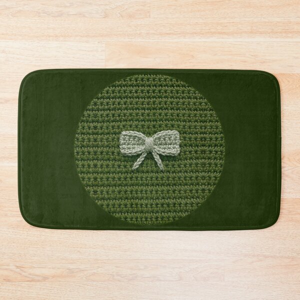 Item preview, Pretty Green Grannycore Crochet Yarn Bow designed and sold by TackyTime.