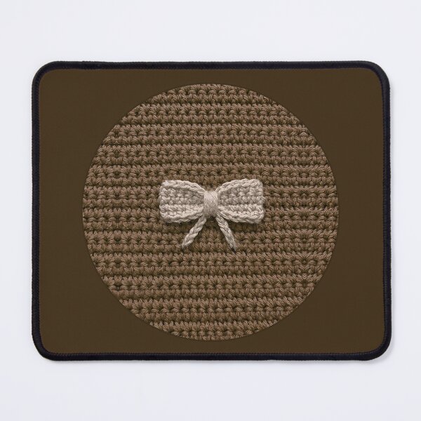 Item preview, Pretty Brown Grannycore Crochet Yarn Bow designed and sold by TackyTime.