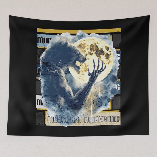 Item preview, Moonlight Awakening Werewolf – Dark Fantasy Wolf Moon Gothic designed and sold by justyna-s28.