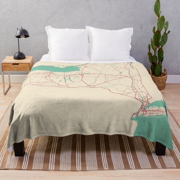 Item preview, New York Map State Illustration Travel Gift designed and sold by MapsByLeo.