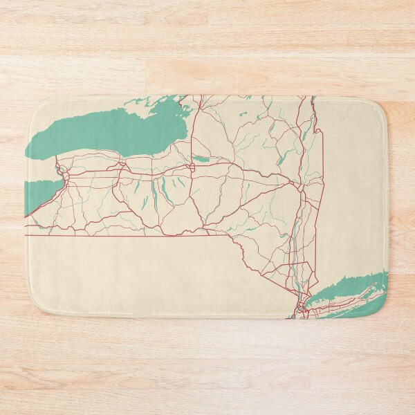 Item preview, New York Map State Illustration Travel Gift designed and sold by MapsByLeo.