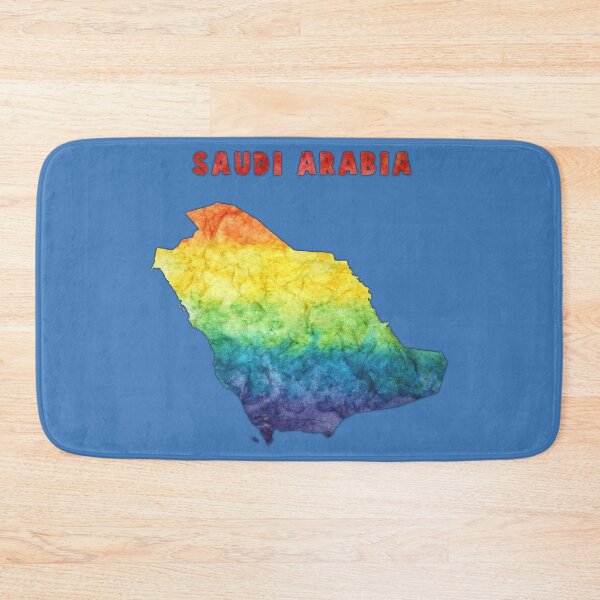 Item preview, Saudi Arabia Map - Artistic Rainbow Watercolor Silhouette designed and sold by mashmosh.