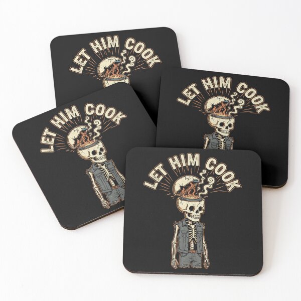 Item preview, Let Him Cook – Skeleton Dark Humor designed and sold by TinyJoy Studio.