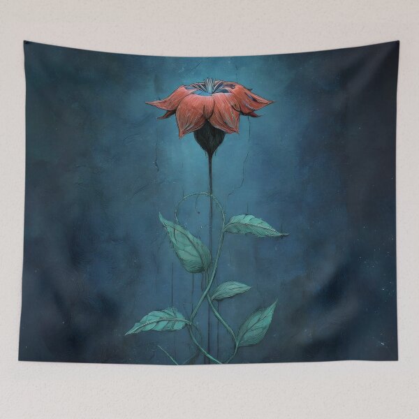 Item preview, Dark Fantasy Flower Art - Surreal Botanical Illustration with Twisted Vines designed and sold by Luminari Creations.
