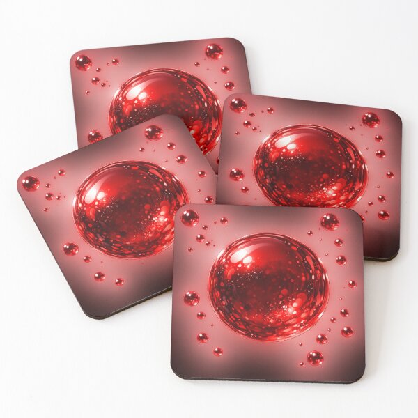 Item preview, Glossy Red Bubble With Floating Mini Bubbles designed and sold by chrisbe-.