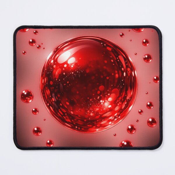 Item preview, Glossy Red Bubble With Floating Mini Bubbles designed and sold by chrisbe-.