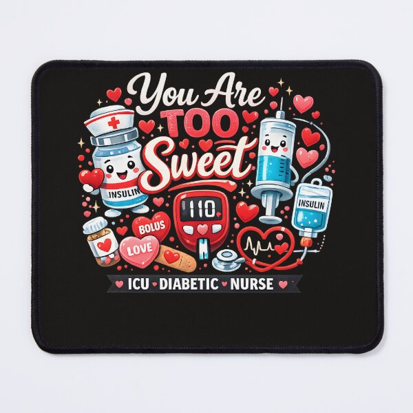 Item preview, You Are Too Sweet PNG | Nurse Valentine’s Day Design | Insulin Diabetes ICU Nurse | Pharmacist & Diabetic Nurse PNG | Digital Download designed and sold by sssweetness.