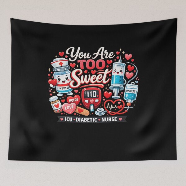Item preview, You Are Too Sweet PNG | Nurse Valentine’s Day Design | Insulin Diabetes ICU Nurse | Pharmacist & Diabetic Nurse PNG | Digital Download designed and sold by sssweetness.