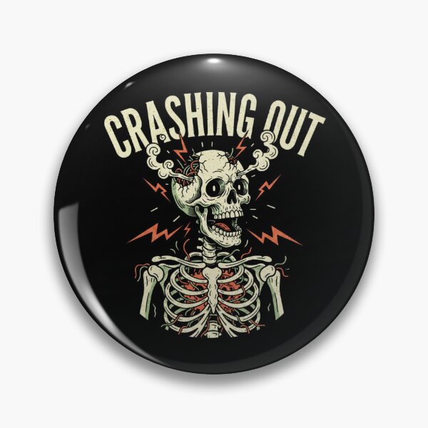 Item preview, Crashing Out – Skeleton Dark Humor designed and sold by TinyJoy Studio.