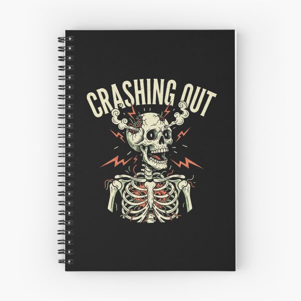 Item preview, Crashing Out – Skeleton Dark Humor designed and sold by TinyJoy Studio.