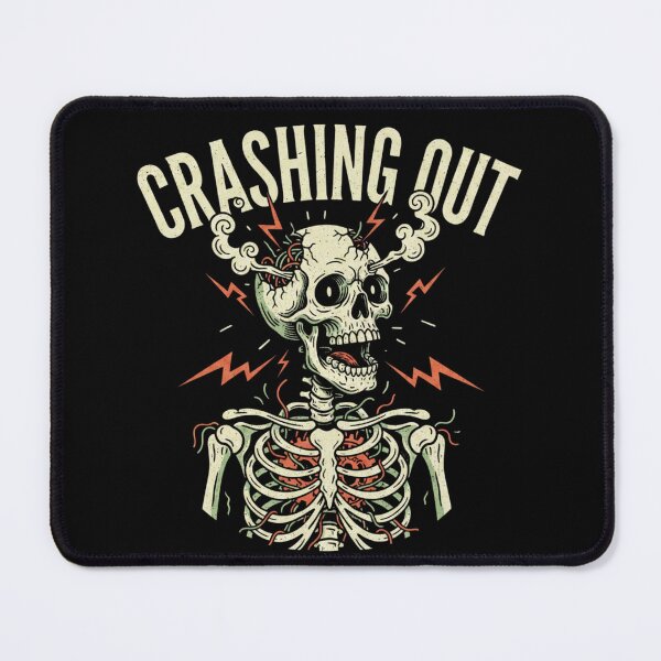Item preview, Crashing Out – Skeleton Dark Humor designed and sold by TinyJoy Studio.