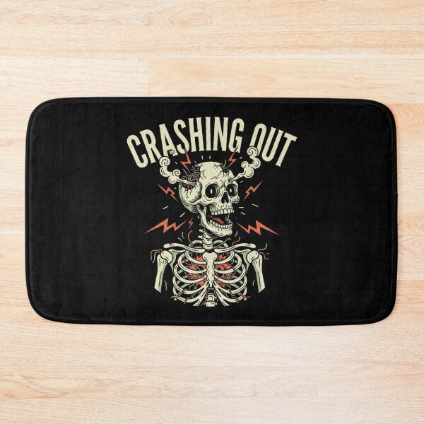 Item preview, Crashing Out – Skeleton Dark Humor designed and sold by TinyJoy Studio.